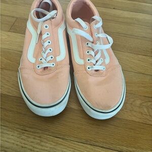 Vans Peach and White Women's Sneakers